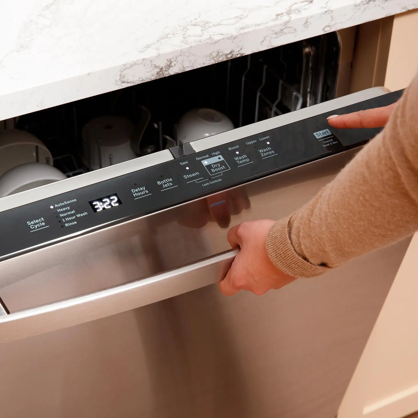 GE Lave-vaisselle Encastré Acier inoxydable 24" 45dB - GDT670SYVFS
