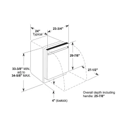 GE Lave-vaisselle Encastré Inox 24