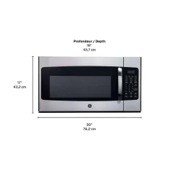 GE Micro-ondes 1,6 pi3 Acier inoxydable30" JVM2165SMSS
