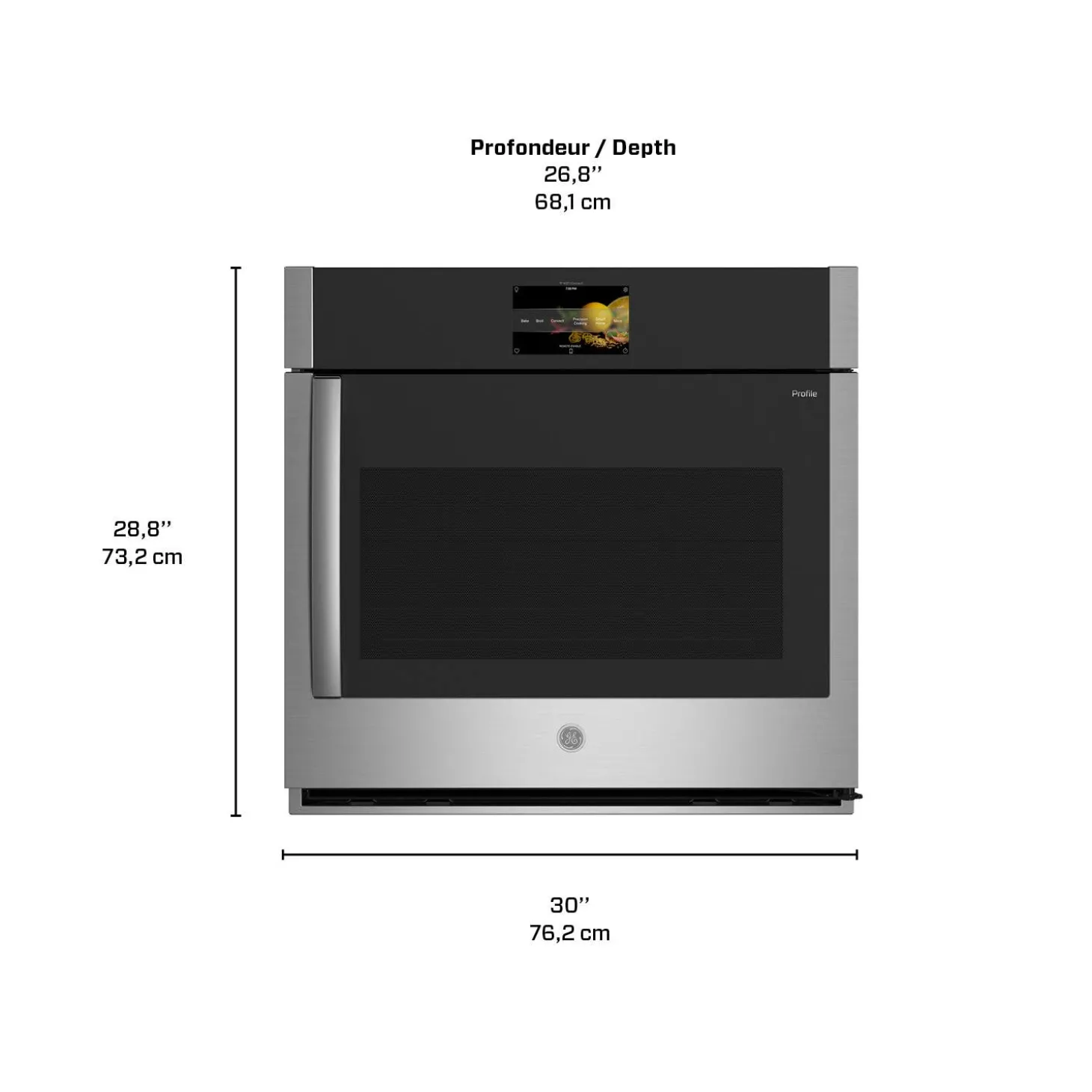 GE Profile Four encastré Acier inoxydable30"Électrique - PTS700RSNSS