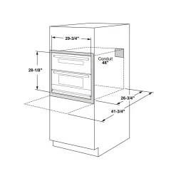 GE Profile Four mural Acier inoxydable30