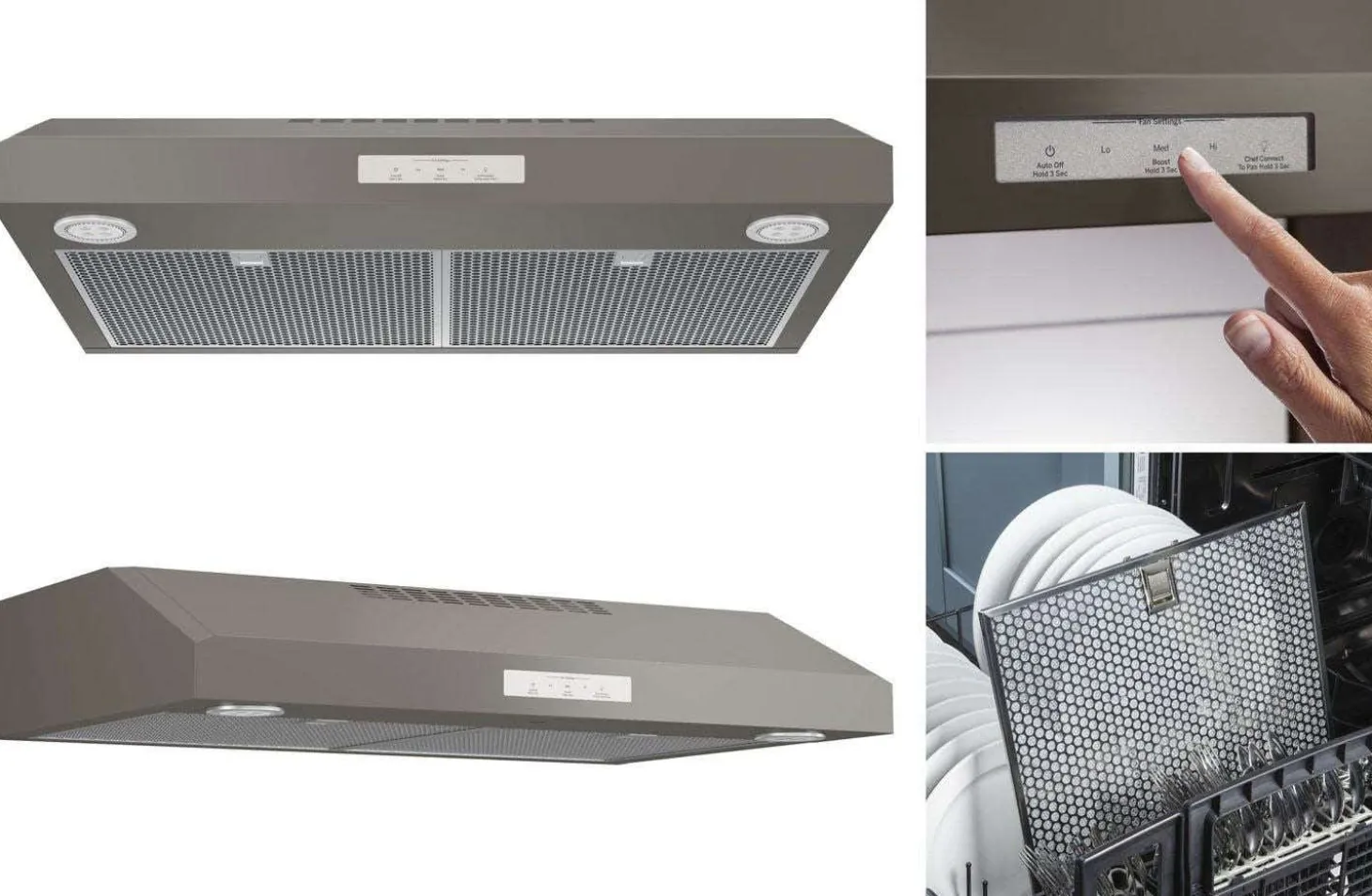 GE Profile Hotte Standard Ardoise 30" , 390 PI3/MIN-PVX7300EJESC
