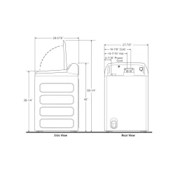 GE Profile Laveuse Chargement par le haut Bleu saphir 28