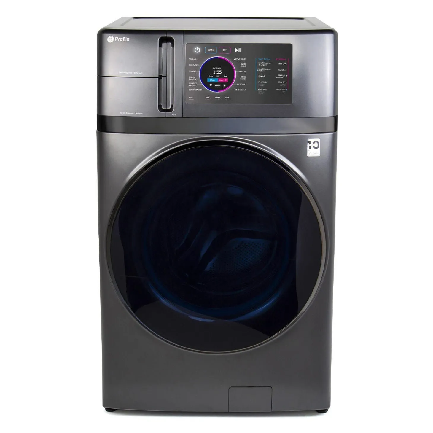 GE Profile Laveuse sécheuse 2 en 1, Carbone-Graphite, 28", Chargement frontal - PFQ97HSPVDS