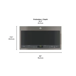 GE Profile Micro-ondes/hotte 2,1 pi3, Ardoise, 30