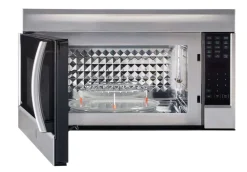GE Profile Micro-ondes/hotte 1,8 pi3, Acier inoxydable, 30", 400
