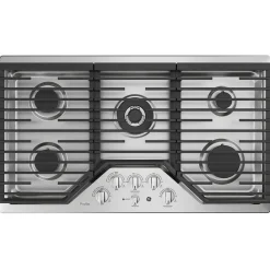 GE Profile Table de cuisson Gaz Acier inoxydable 36" Acier inoxydable - PGP9036SLSS
