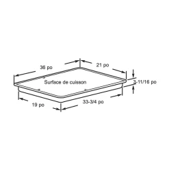 GE Profile Table de cuisson Gaz Acier inoxydable 36