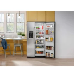 GE Réfrigerateur 23 pi3 33 po Acier inoxydable Côte à côte - GSS23GYPFS