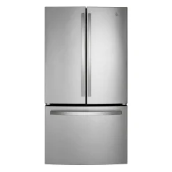 GE Réfrigérateur 27 pi3 36 po Acier inoxydable Congélateur en bas, Portes françaises - GNE27JYMFS