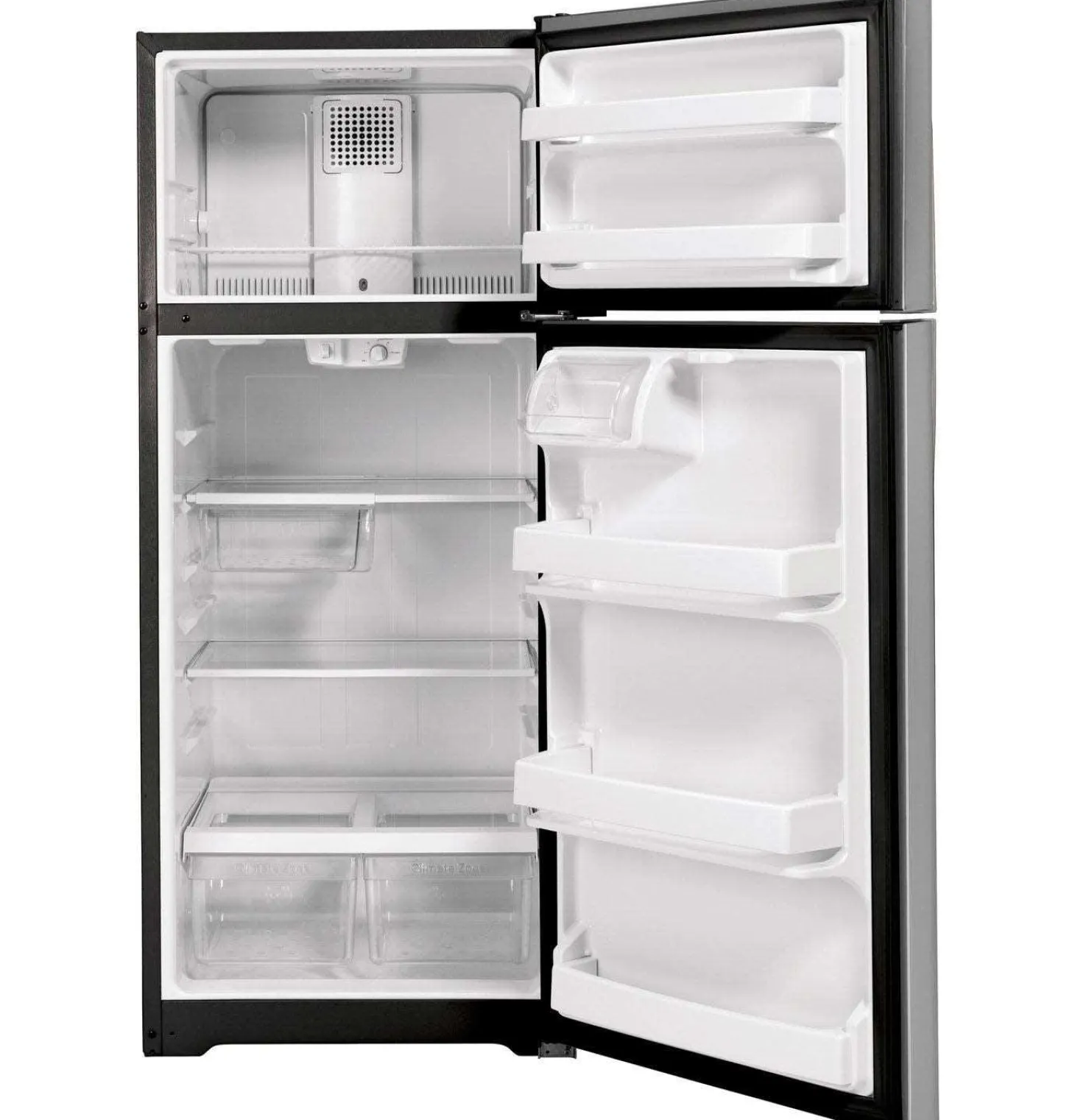GE Réfrigérateur 16,6 pi3 28 po Acier inoxydable Congélateur en haut - GTE17GSNRSS