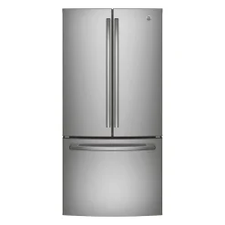 GE Réfrigérateur 24,8 pi3 33 po Acier inoxydable Congélateur en bas, Portes françaises - GNE25DYRKFS