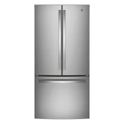 GE Réfrigérateur 18,6 pi3 33 po Acier inoxydable Congélateur en bas, Portes françaises - GWE19JYLFS