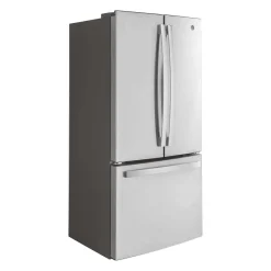 GE Réfrigérateur 18,6 pi3 33 po Acier inoxydable Congélateur en bas, Portes françaises - GWE19JYLFS