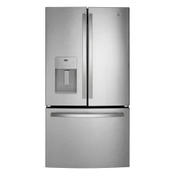 GE Réfrigérateur 25,6 pi3 36 po Acier inoxydable Congélateur en bas, Portes françaises - GFE26JYMFS