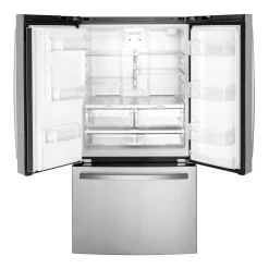 GE Réfrigérateur 25,6 pi3 36 po Acier inoxydable Congélateur en bas, Portes françaises - GFE26JYMFS