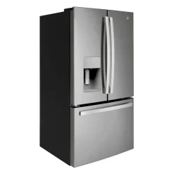 GE Réfrigérateur 25,6 pi3 36 po Acier inoxydable Congélateur en bas, Portes françaises - GFE26JYMFS