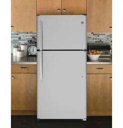 GE Réfrigérateur 18 pi3 30 po Acier inoxydable Congélateur en haut - GTE18FSLKSS
