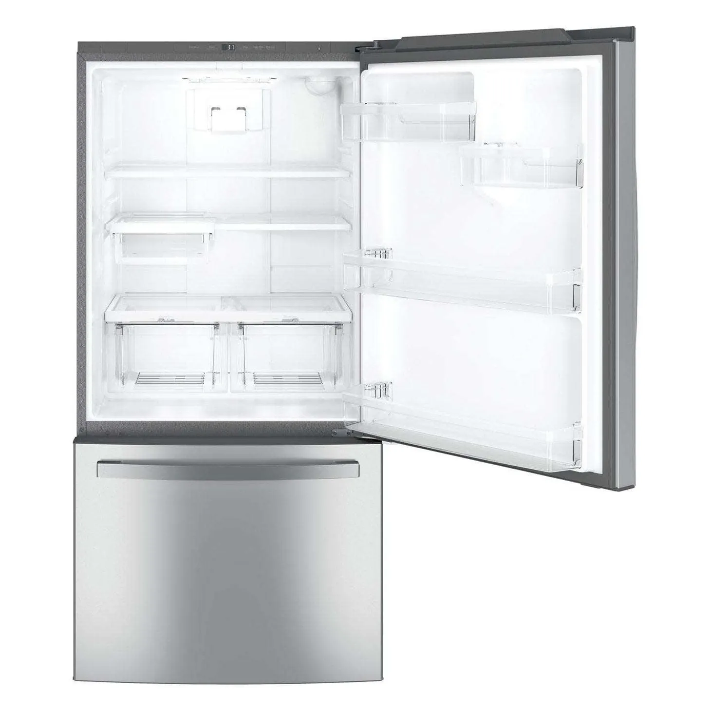 GE Réfrigérateur 24,8 pi3 33 po Acier inoxydable Congélateur en bas - GDE25EYKFS