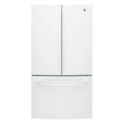 GE Réfrigérateur 27 pi3 36 po Blanc Congélateur en bas, Portes françaises - GNE27JGMWW