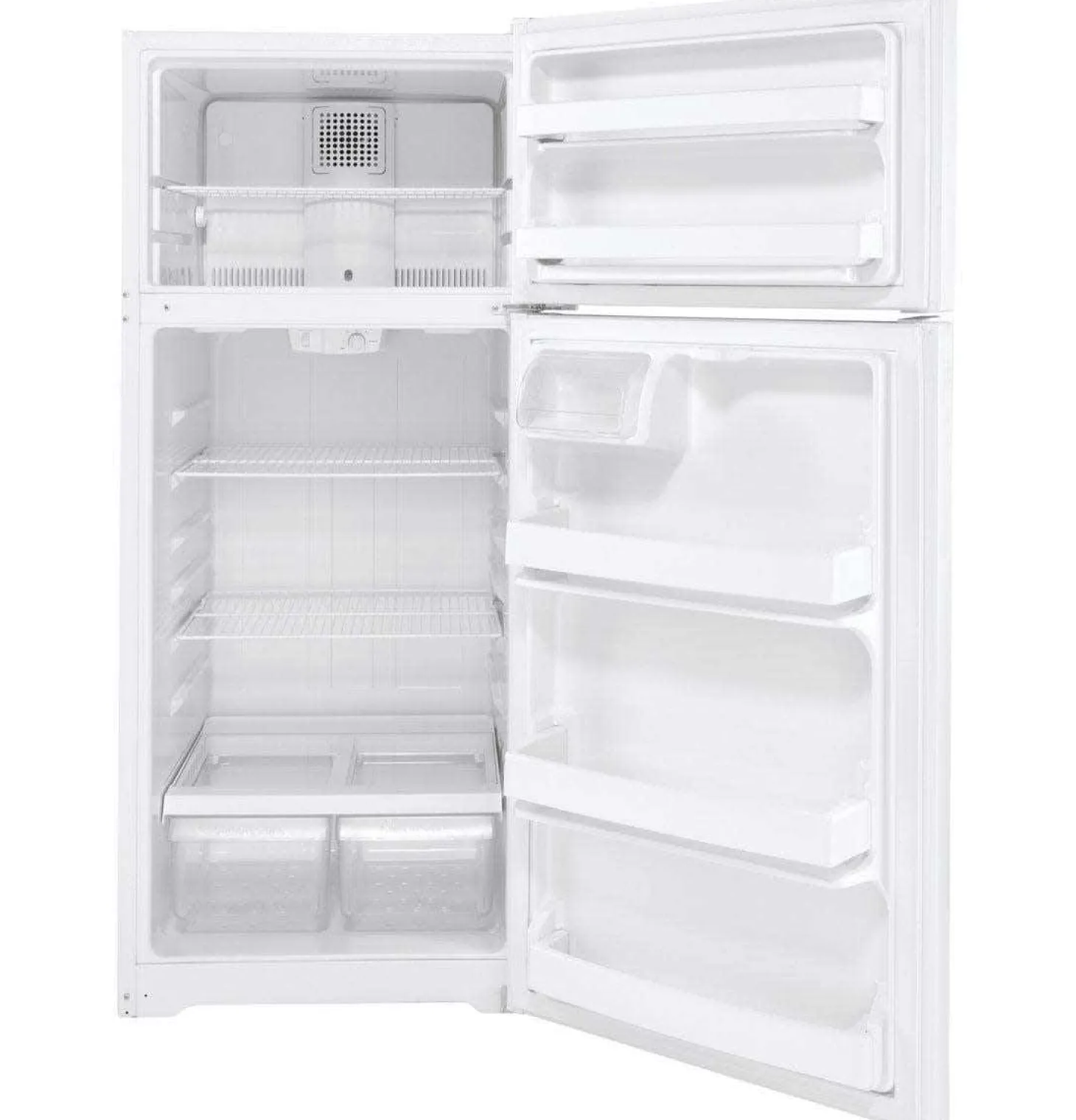 GE Réfrigérateur 17,5 pi3 28 po Blanc Congélateur en haut - GTE18DTNRWW