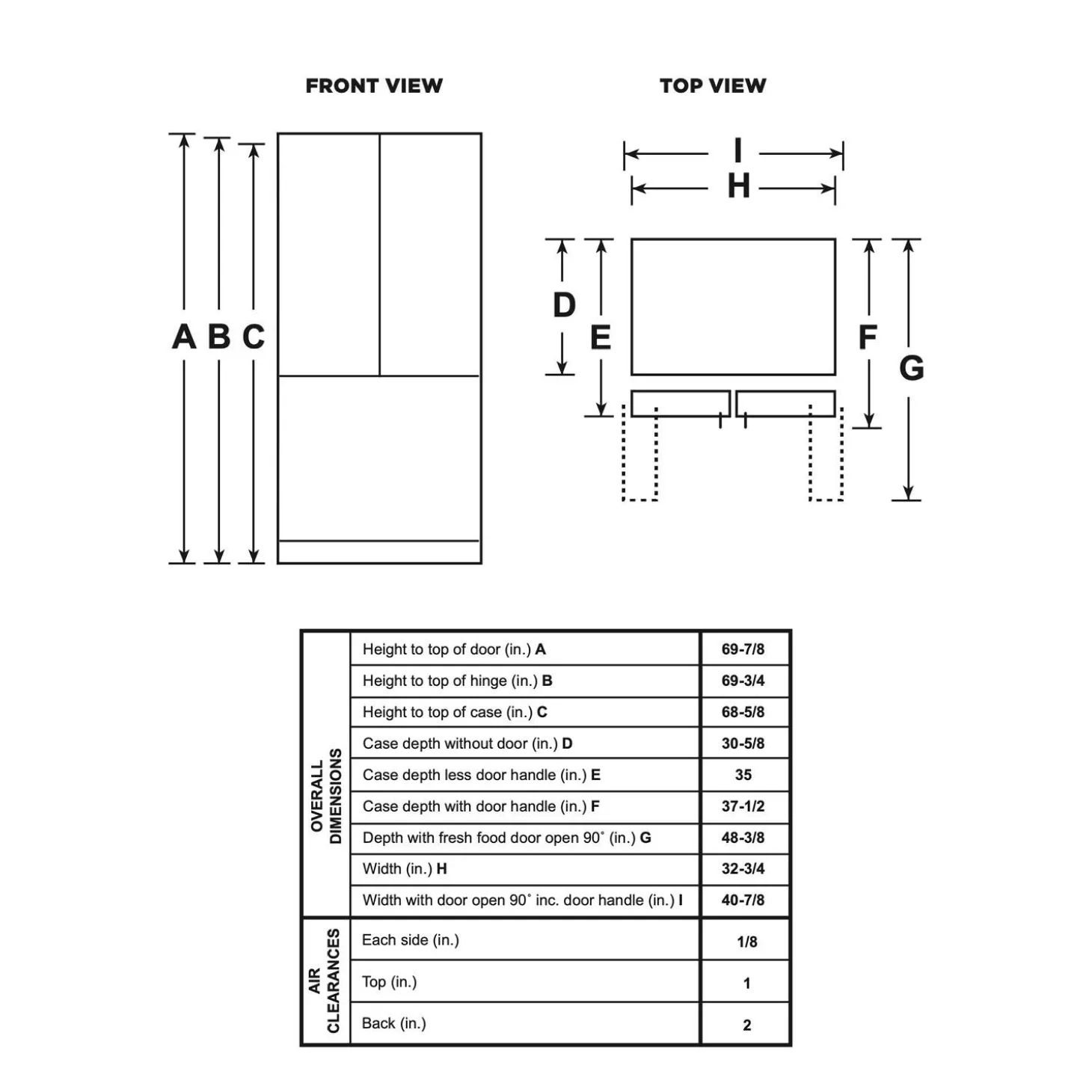 GE Réfrigérateur 24,7 pi3 33 po Inox Portes françaises - GNE25JYKFS
