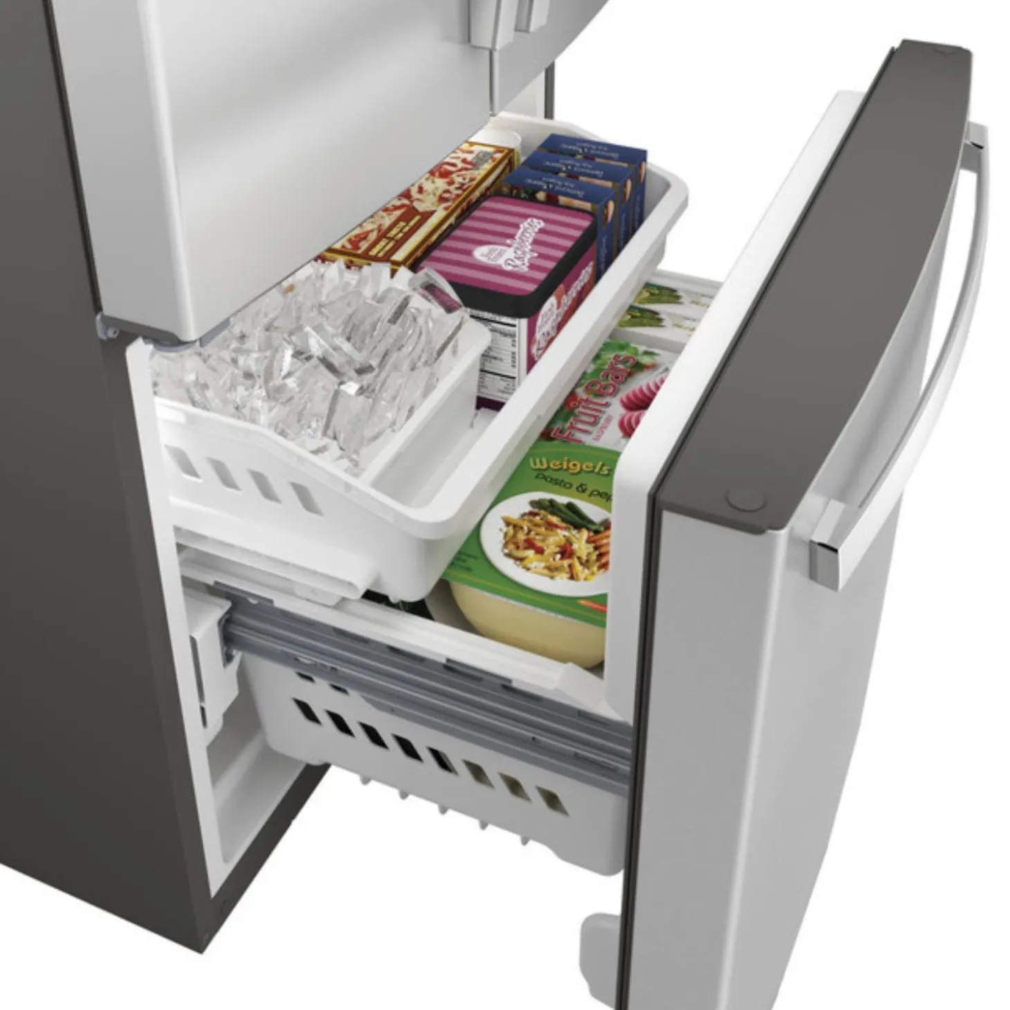 GE Réfrigérateur 24,7 pi3 33 po Inox Portes françaises - GNE25JYKFS