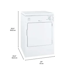 GE Sécheuse portative 3,6 pi3 Chargement frontal Blanc 24" - PSKP333EBWW