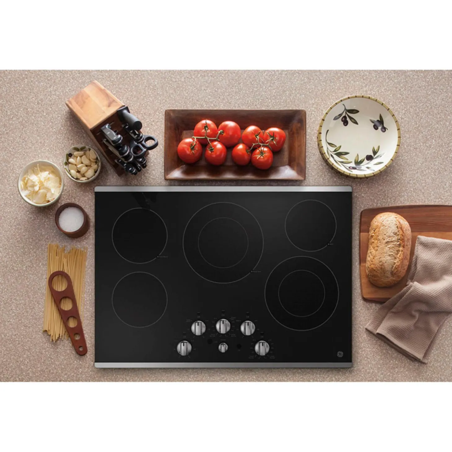 GE Table de cuisson Vitrocéramique Inox 30" Électrique Inox - JEP5030STSS
