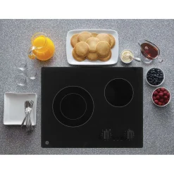 GE Table de cuisson Vitrocéramique Noir 21