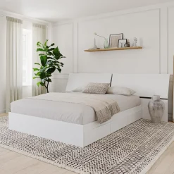 Grand lit avec rangement 3 tiroirs (60") - Nexera
