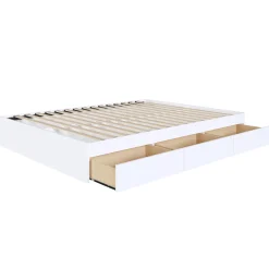 Grand lit avec rangement 3 tiroirs (60") - Nexera