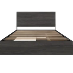 Grand lit avec rangement 3 tiroirs (60") - Nexera