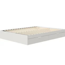 Grand lit avec rangement 2 tiroirs (60") - Nexera
