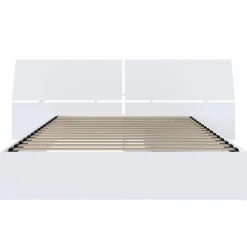 Grand lit avec rangement 2 tiroirs et tête de lit (60") - Nexera