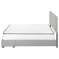 Grand lit avec rangement 2 tiroirs et tête de lit (60