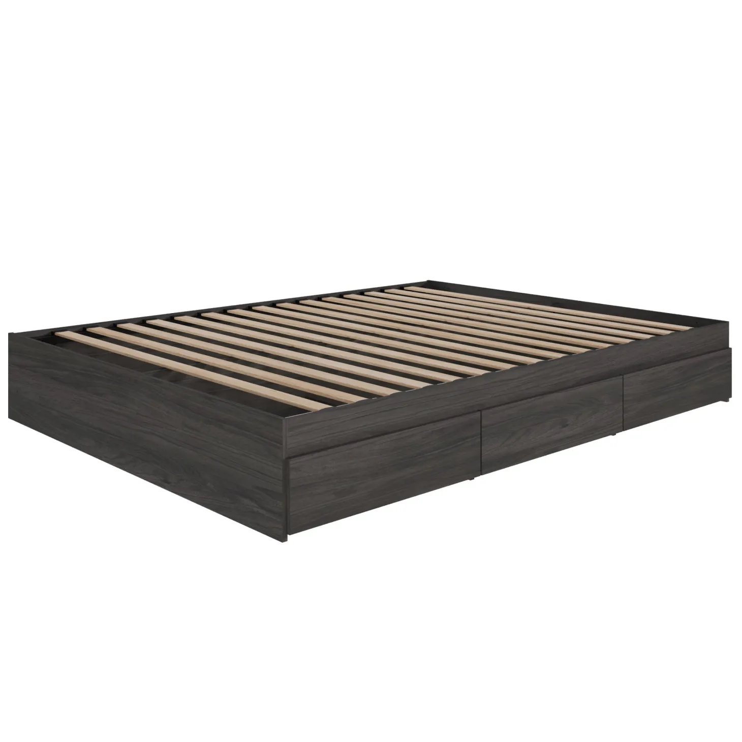 Grand lit avec rangement 3 tiroirs (60") - Nexera