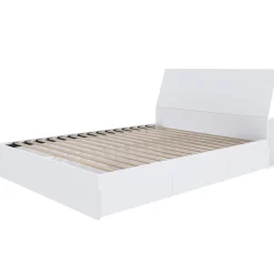 Grand lit avec rangement 3 tiroirs et tête de lit (60