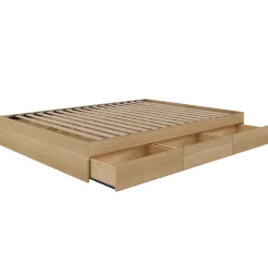 Grand lit avec rangement 3 tiroirs (60") - Nexera