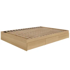 Grand lit avec rangement 3 tiroirs (60