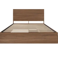 Grand lit avec rangement 3 tiroirs et tête de lit (60") - Nexera