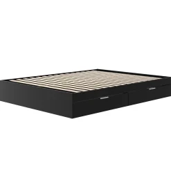 Grand lit avec rangement 2 tiroirs (60") - Nexera