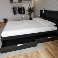 Grand lit avec rangement 2 tiroirs (60