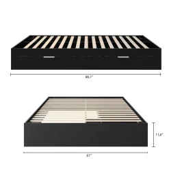 Grand lit avec rangement 2 tiroirs (60