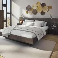 Grand lit avec tête de lit (60")