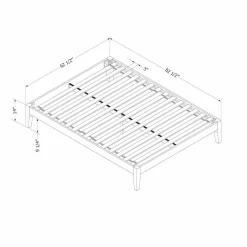 Grand lit en bois massif (60