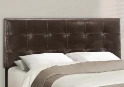 Grand lit en cuir synthétique avec tête de lit (60