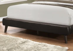 Grand lit en cuir synthétique avec tête de lit (60