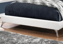 Grand lit en cuir synthétique avec tête de lit (60