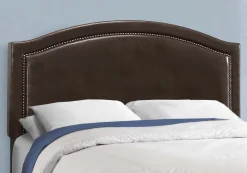 Grand lit en cuir synthétique avec tête de lit (60